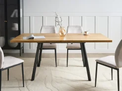 Spisebord med udtræk HARLOW Brun 140/180 cm 90 cm