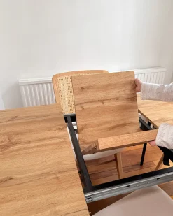 Spisebord med udtræk HARLOW Brun 140/180 cm 90 cm