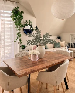Spisebord med udtræk HARLOW Mørkebrun 140/180 cm 90 cm