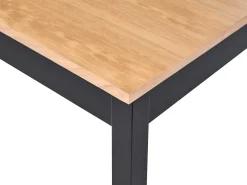 Spisebord med udtræk HOUSTON Brun/sort 120/150 cm 90 cm Fyretræ