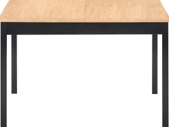 Spisebord med udtræk HOUSTON Brun/sort 120/150 cm 90 cm Fyretræ