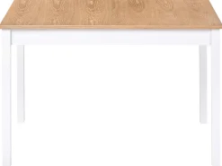 Spisebord med udtræk HOUSTON Lysebrun/hvid 120/150 cm 90 cm Fyretræ