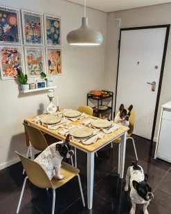 Spisebord med udtræk LOUISIANA Lysebrun 120/160 cm 75 cm Træ