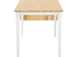 Spisebord med udtræk LOUISIANA Lysebrun 120/160 cm 75 cm Træ