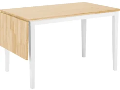 Spisebord med udtræk LOUISIANA Lysebrun 120/160 cm 75 cm Træ