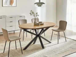 Spisebord med udtræk MACQUARIE Brun 140/180 cm 90 cm