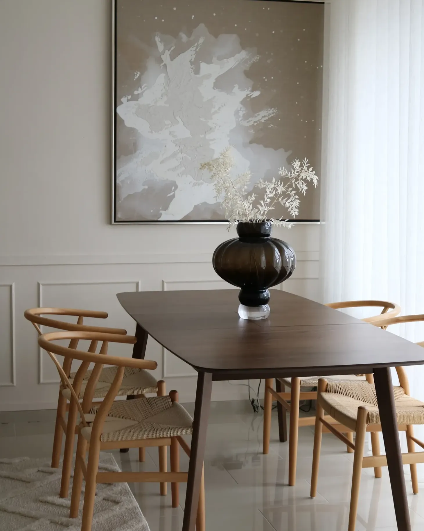 Spisebord med udtræk MADOX Mørk valnød 150/190 cm 90 cm