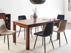 Spisebord med udtræk MADURA Mørk ask 160/240 cm 90 cm