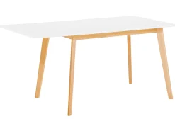 Spisebord med udtræk MEDIO Hvid 120/155 cm 80 cm