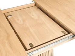 Spisebord med udtræk MOORE Lys ask 120/160 cm 120 cm