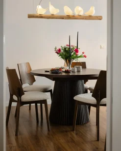 Spisebord med udtræk MOORE Mørk ask 120/160 cm 120 cm