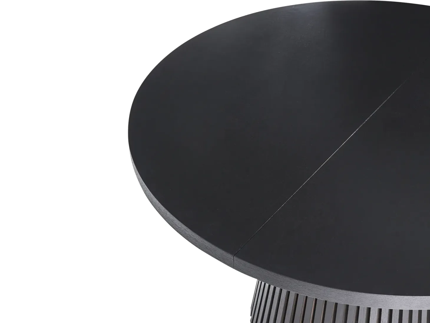 Spisebord med udtræk MOORE Sort asketræ 120/160 cm 120 cm