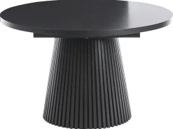 Spisebord med udtræk MOORE Sort asketræ 120/160 cm 120 cm