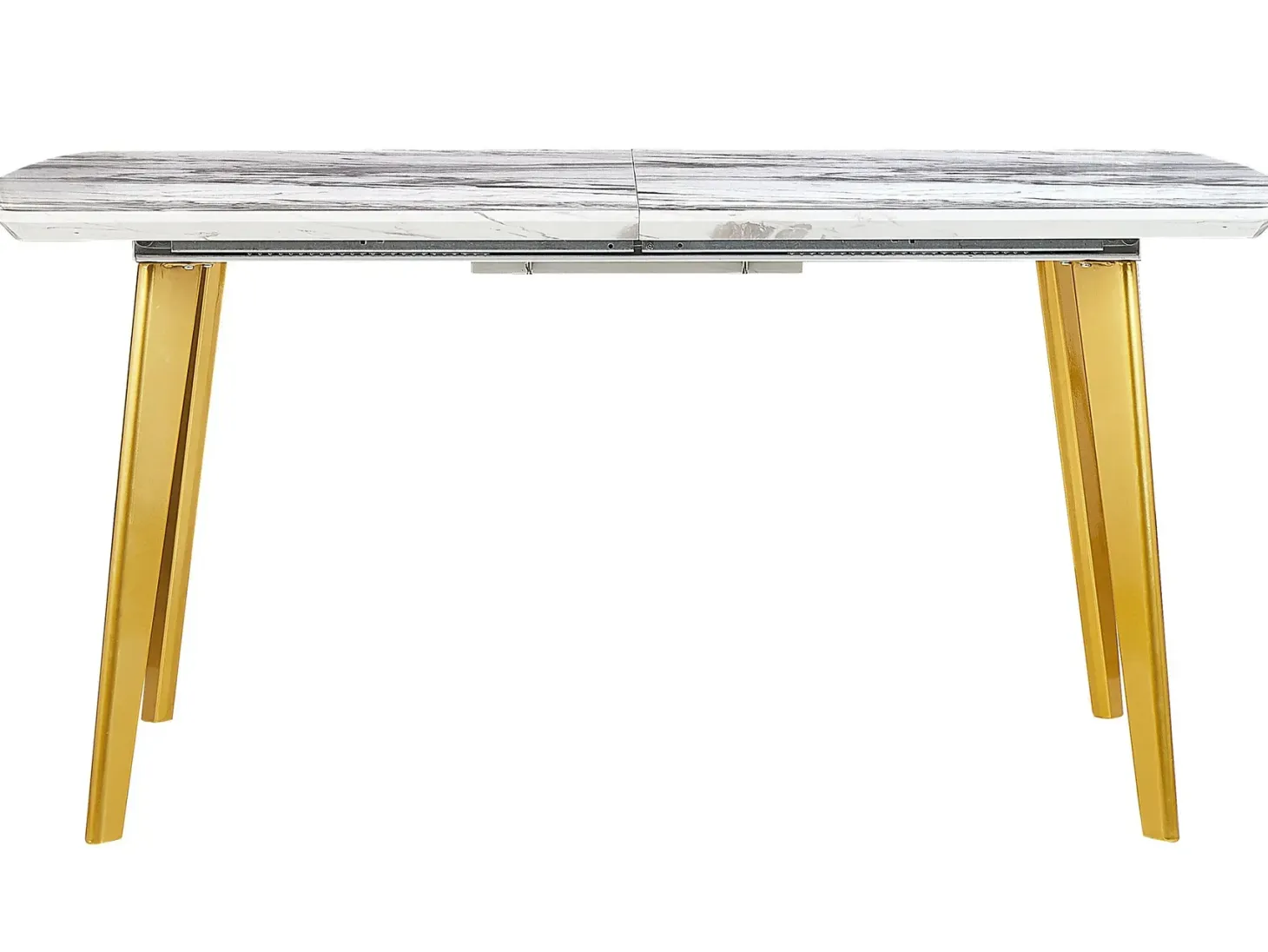 Spisebord med udtræk MOSBY Marmor/guld 160/200 cm 90 cm