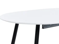 Spisebord med udtræk STAVERTON Hvid 120/160 cm 80 cm