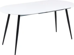 Spisebord med udtræk STAVERTON Hvid 120/160 cm 80 cm