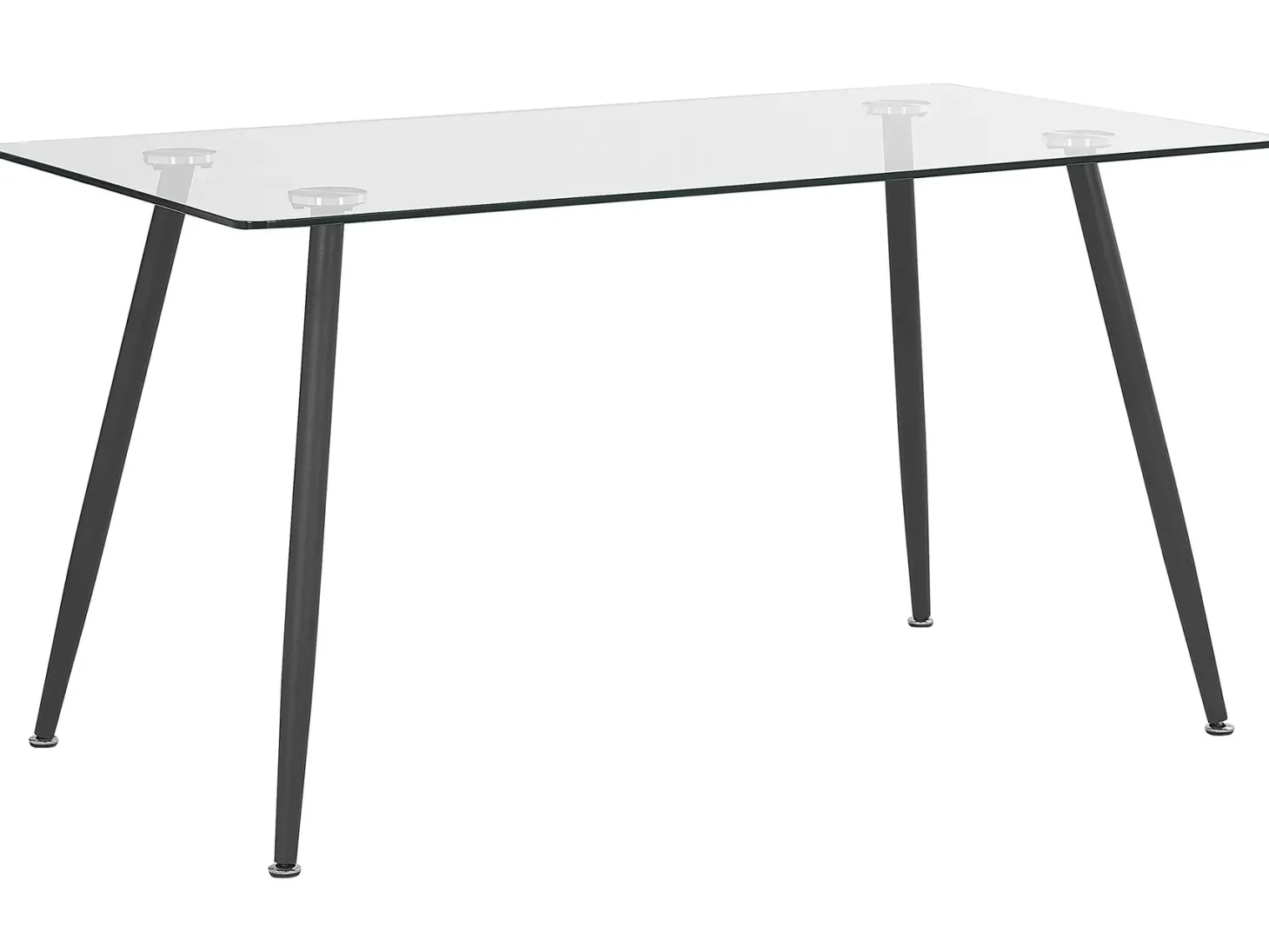 Spisebord MIDLAND Sort 140 cm 80 cm Hærdet glas