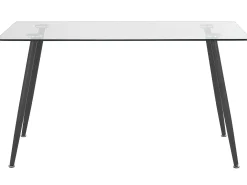 Spisebord MIDLAND Sort 140 cm 80 cm Hærdet glas