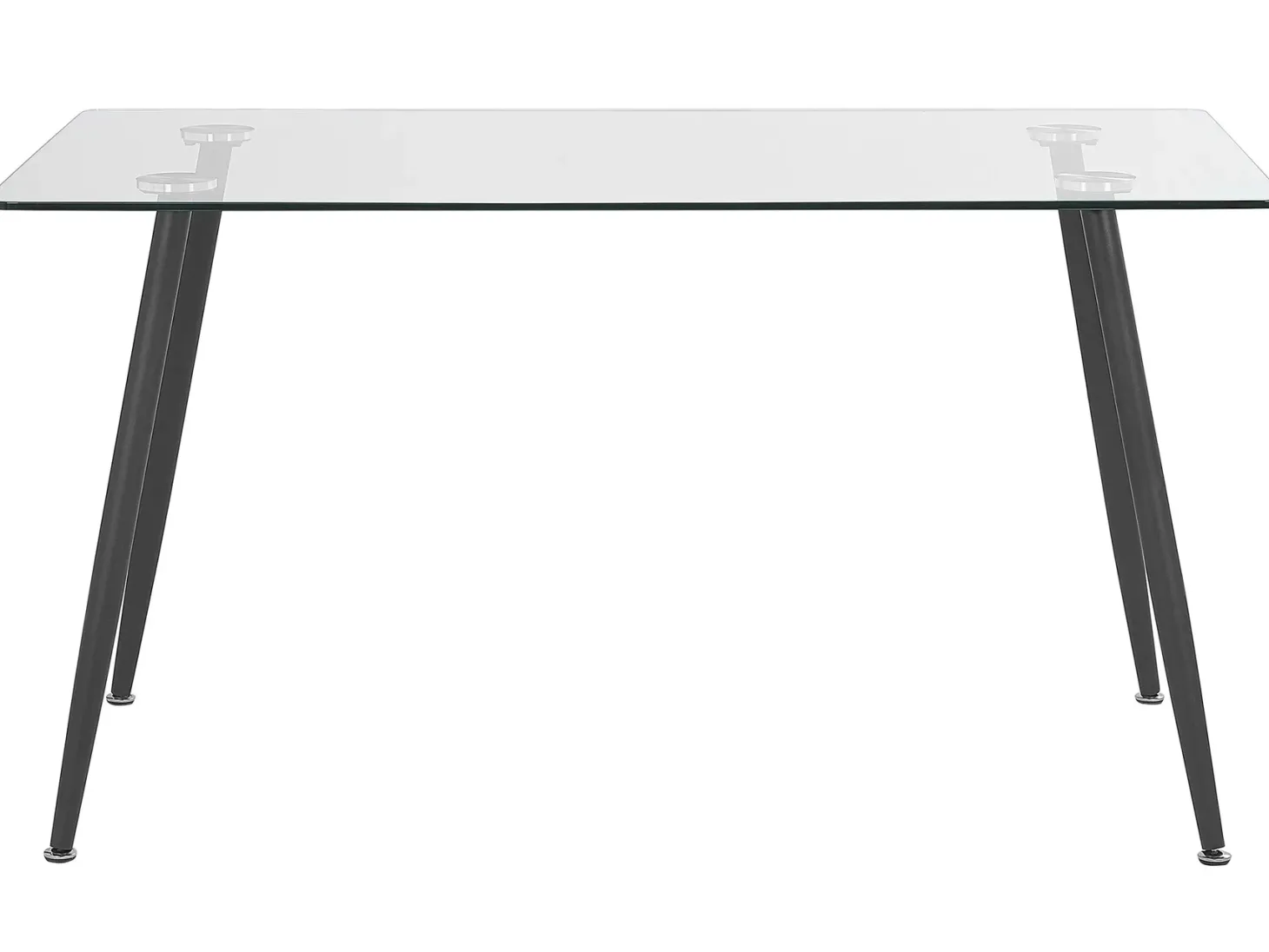 Spisebord MIDLAND Sort 140 cm 80 cm Hærdet glas