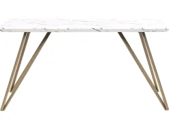 Spisebord MOLDEN Marmor/guld 150 cm 80 cm