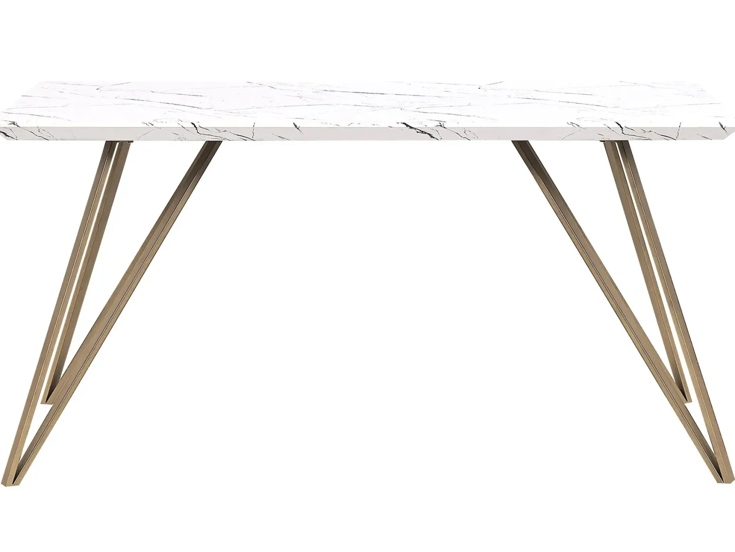 Spisebord MOLDEN Marmor/guld 150 cm 80 cm