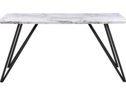 Spisebord MOLDEN Marmor/sort 150 cm 80 cm