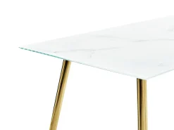 Spisebord MULGA Marmor/guld 120 cm 70 cm Hærdet glas