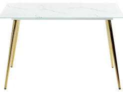 Spisebord MULGA Marmor/guld 120 cm 70 cm Hærdet glas