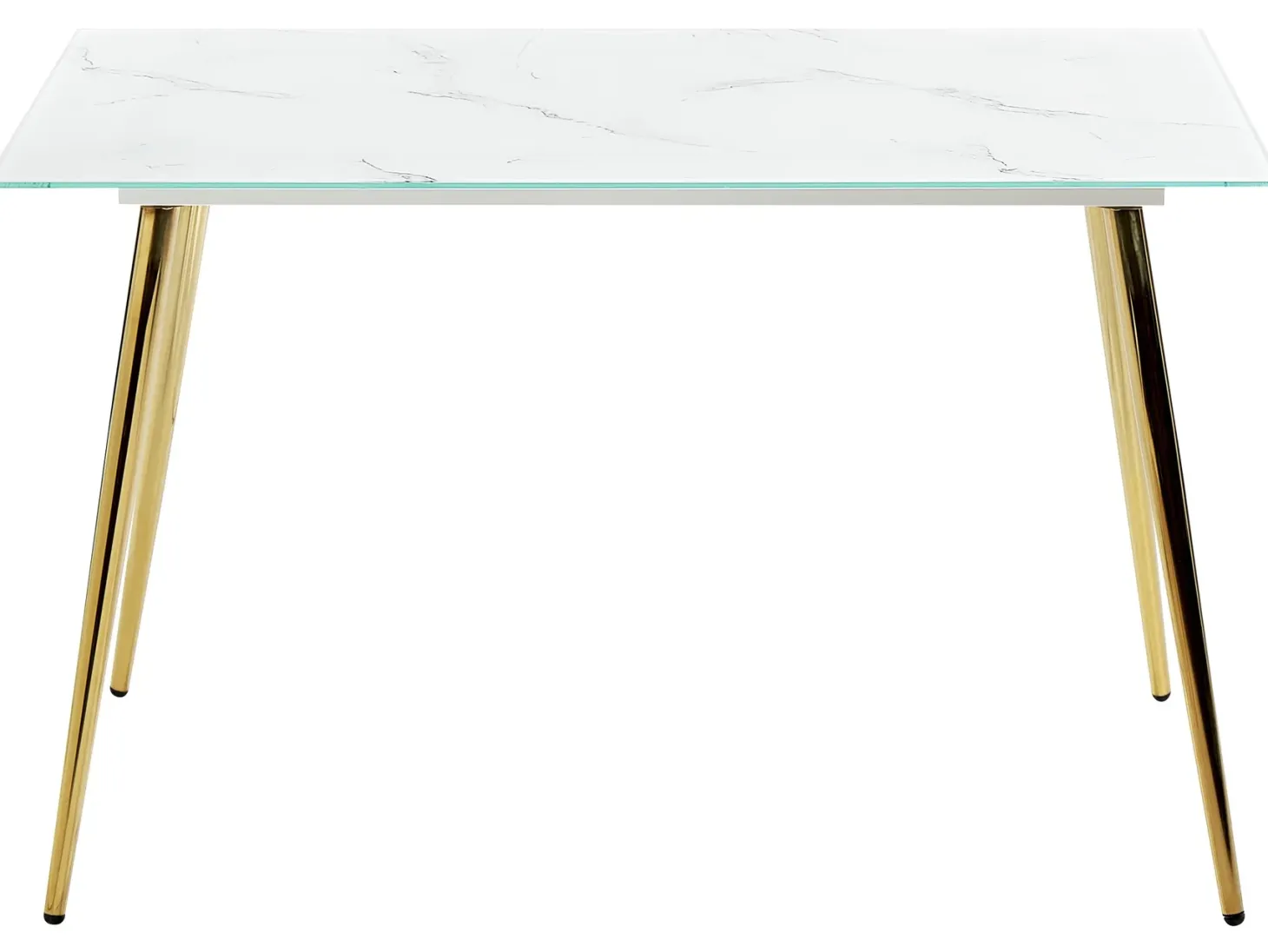 Spisebord MULGA Marmor/guld 120 cm 70 cm Hærdet glas
