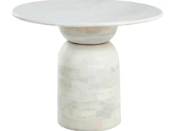 Spisebord MURTLE Hvid 110 cm 110 cm Mangotræ
