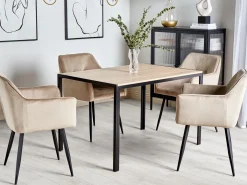 Spisebord NEWFIELD Lysebrun 120 cm 80 cm