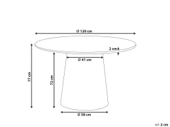 Spisebord OYEN Mørkebrun 120 cm 120 cm