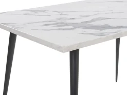 Spisebord SANTIAGO Hvid marmor 160 cm 80 cm