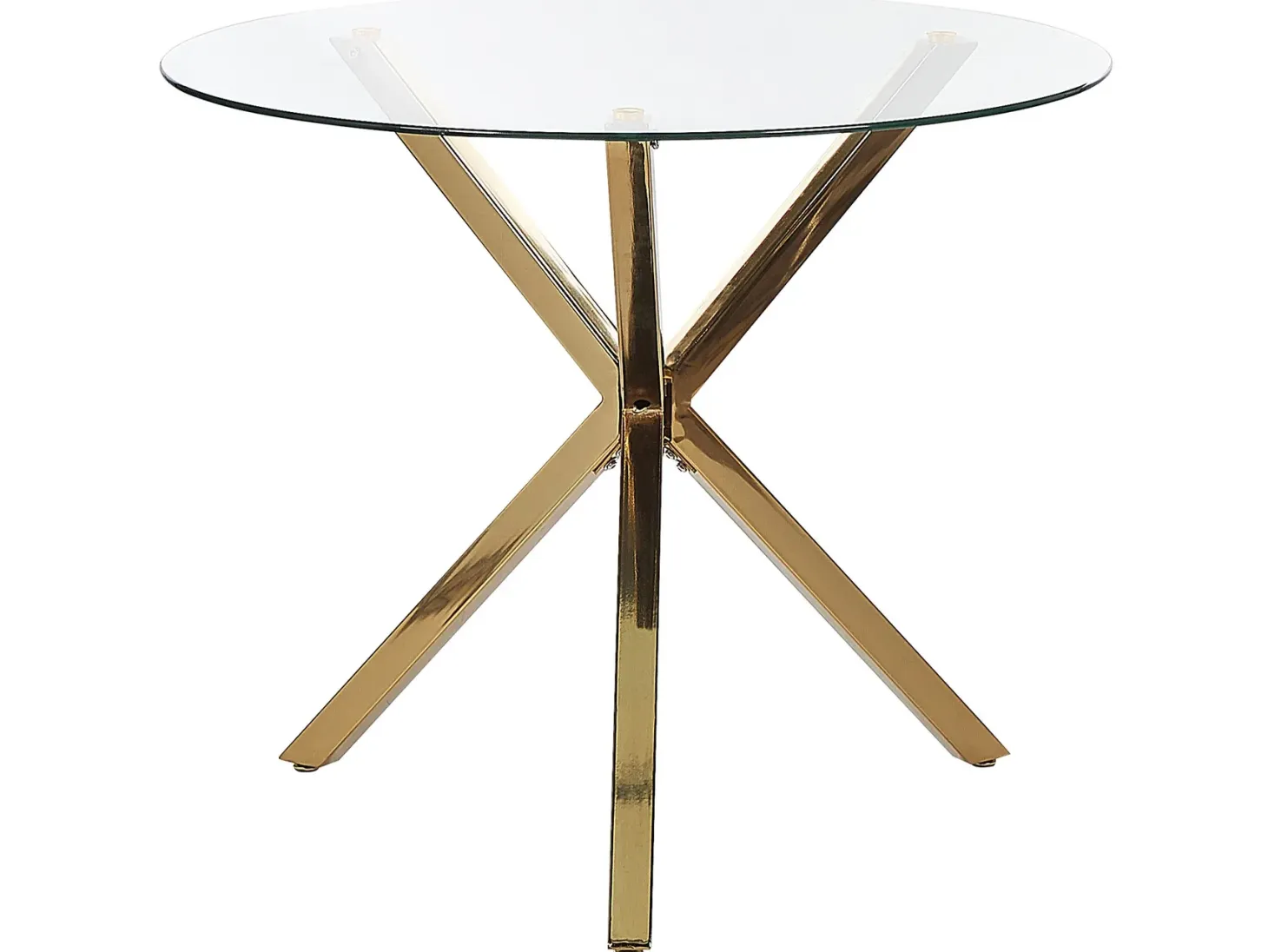 Spisebord SAVONI Guld 90 cm 90 cm Hærdet glas