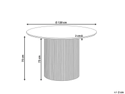 Spisebord SHEHO Lysebrun 120 cm 120 cm
