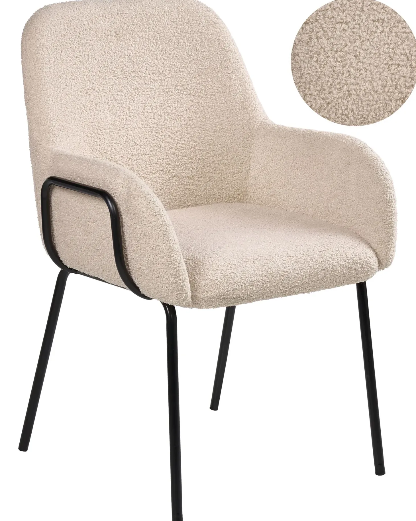 Spisebordsstol ALGONA Boucle Lys Beige
