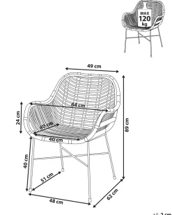 Spisebordsstol CANORA Rattan Sort