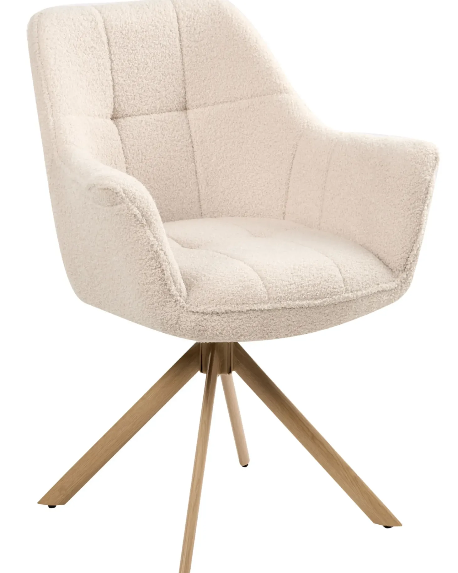 Spisebordsstol HAYDEN Boucle Lys Beige