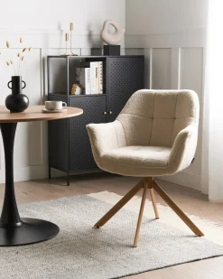 Spisebordsstol HAYDEN Boucle Lys Beige