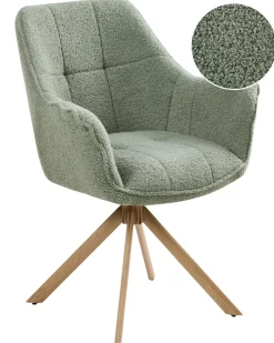Spisebordsstol HAYDEN Boucle Lysegrøn
