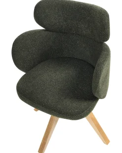 Spisebordsstol MARCY Boucle Mørkegrøn