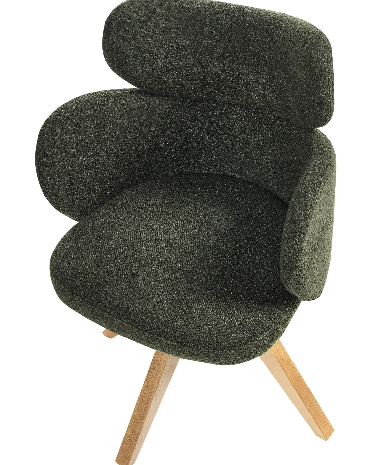 Spisebordsstol MARCY Boucle Mørkegrøn