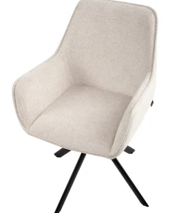 Spisebordsstol MORNAS Kunstlinned Lys Beige