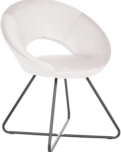 Spisebordsstol RACHEL Velour Cremehvid