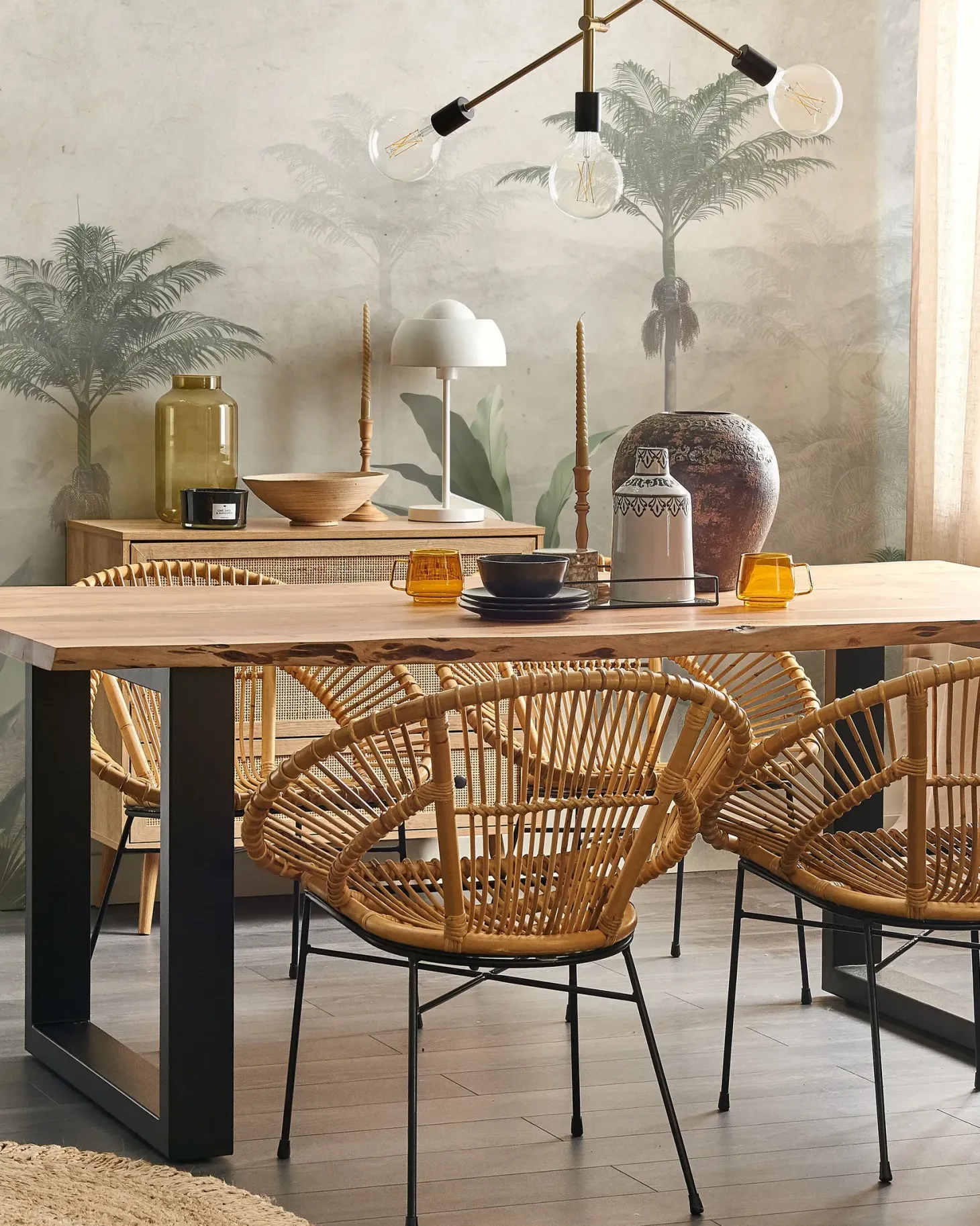 Spisebordsstol SARITA Rattan Naturlig