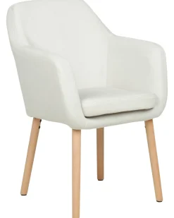 Spisebordsstol YORKVILLE II Velour Cremehvid