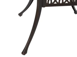 Spisebord til 4 ANCONA 90 cm 90 cm Metal Mørkebrun