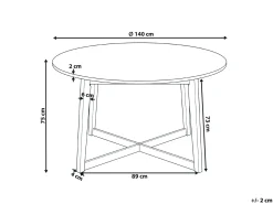 Spisebord WAIPORI Lys eg 140 cm 140 cm