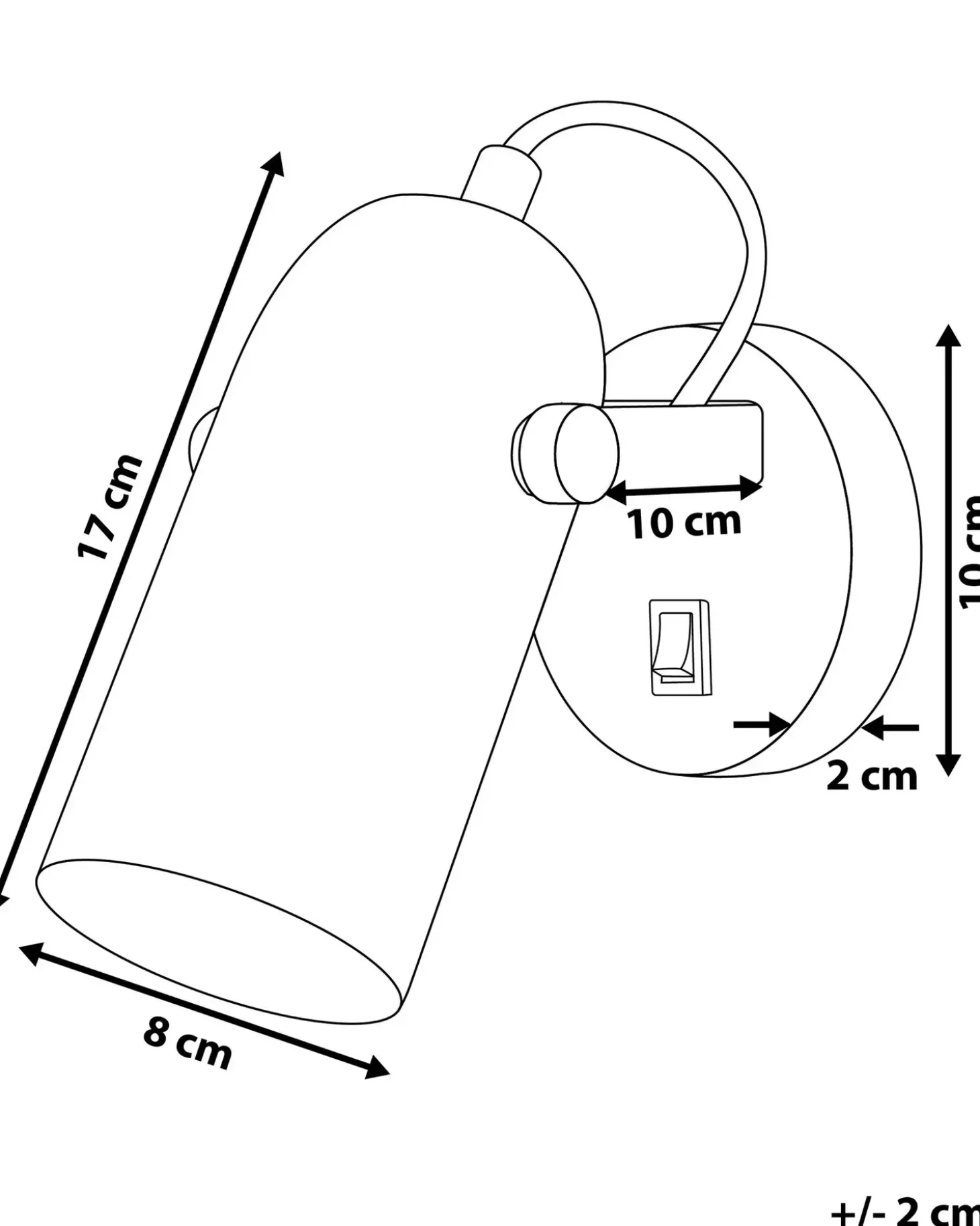 Spotlight lampe TYRIA Sort Metal Justerbar