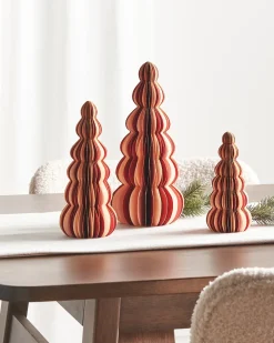Sæt af 3 figurer DHAULAGIRI Juletræ 15/20/25 cm Rød